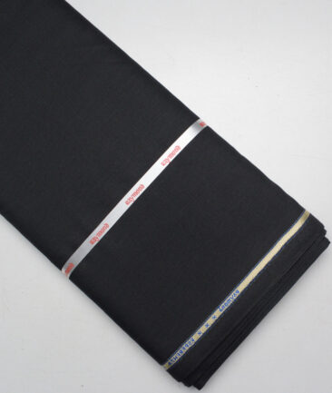 Raymond  Structured 20% Merino Wool Suiting Fabric (Black)