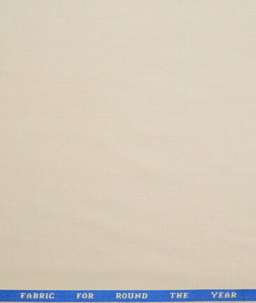 Raymond  Solids 20% Merino Wool Suiting Fabric (Cream)