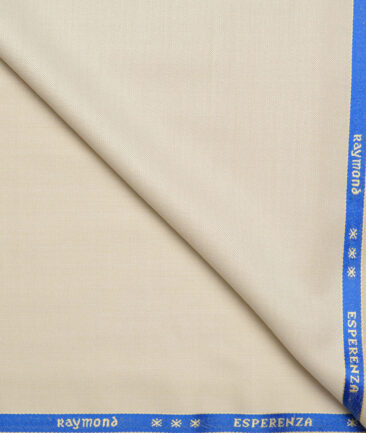 Raymond  Solids 20% Merino Wool Suiting Fabric (Cream)