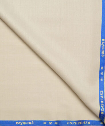 Raymond  Solids 20% Merino Wool Suiting Fabric (Cream)