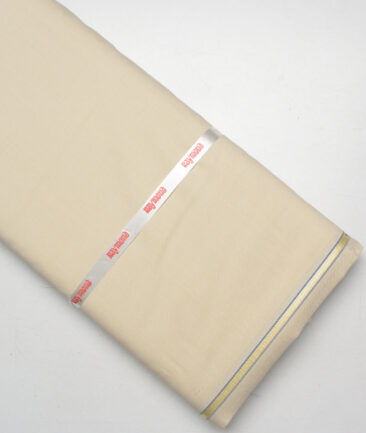 Raymond  Solids 20% Merino Wool Suiting Fabric (Cream)