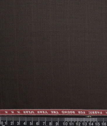 Raymond  Checks 20% Merino Wool Suiting Fabric (Dark Brown)