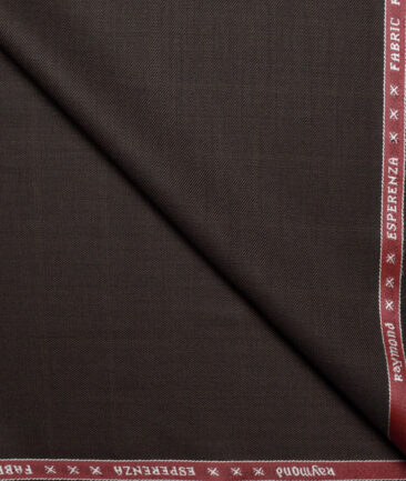 Raymond  Checks 20% Merino Wool Suiting Fabric (Dark Brown)