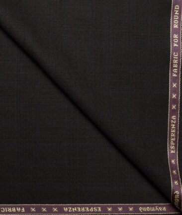Raymond  Checks 20% Merino Wool Suiting Fabric (Dark Brown)