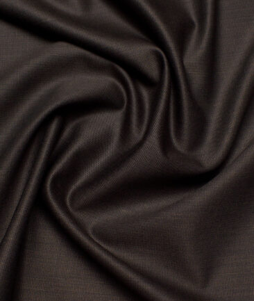 Raymond  Structured 20% Merino Wool Suiting Fabric (Dark Brown)
