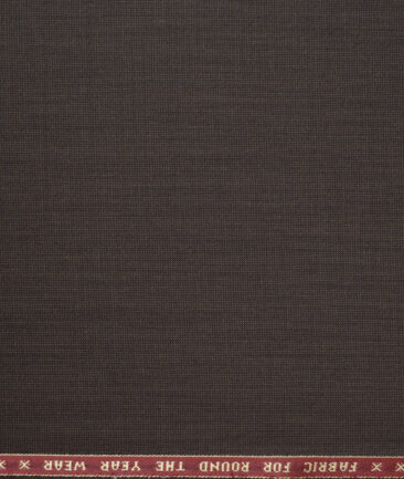 Raymond  Structured 20% Merino Wool Suiting Fabric (Dark Brown)