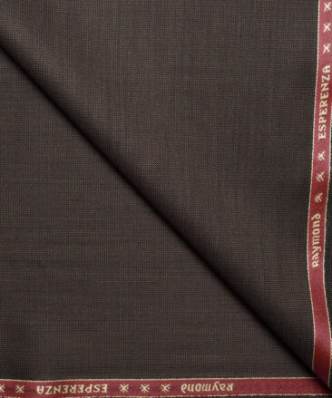 Raymond  Structured 20% Merino Wool Suiting Fabric (Dark Brown)