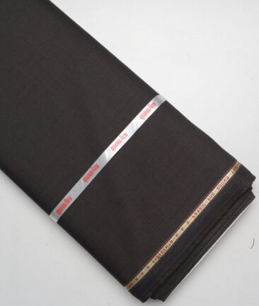 Raymond  Structured 20% Merino Wool Suiting Fabric (Dark Brown)
