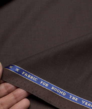 Raymond  Solids 20% Merino Wool Suiting Fabric (Dark Chocolate Brown)