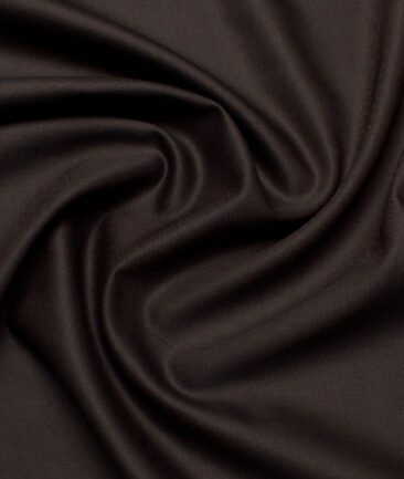 Raymond  Solids 20% Merino Wool Suiting Fabric (Dark Chocolate Brown)