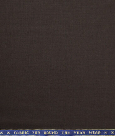 Raymond  Solids 20% Merino Wool Suiting Fabric (Dark Chocolate Brown)