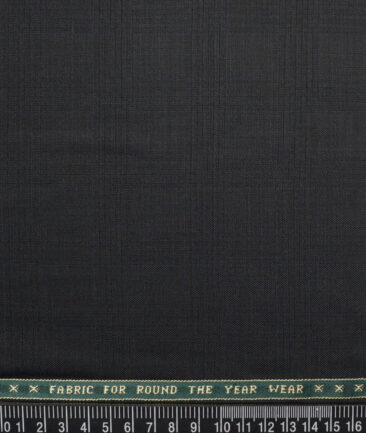 Raymond  Checks 20% Merino Wool Suiting Fabric (Dark Grey)