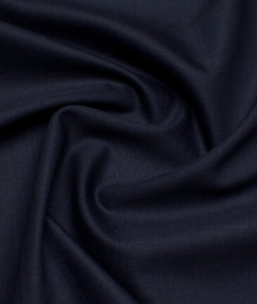 Raymond  Checks 20% Merino Wool Suiting Fabric (Dark Navy Blue)
