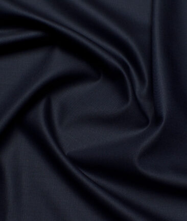 Raymond  Solids 20% Merino Wool Suiting Fabric (Dark Navy Blue)