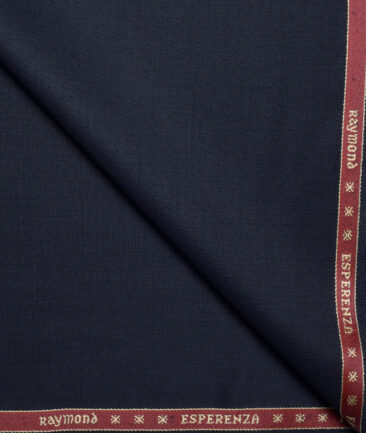 Raymond  Solids 20% Merino Wool Suiting Fabric (Dark Navy Blue)