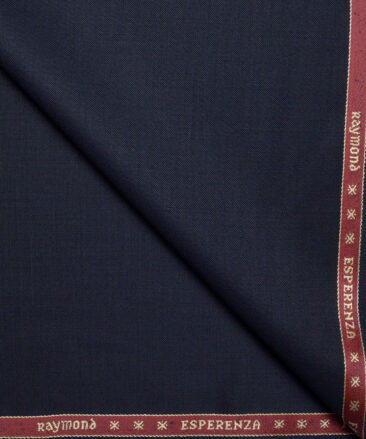 Raymond  Solids 20% Merino Wool Suiting Fabric (Dark Navy Blue)