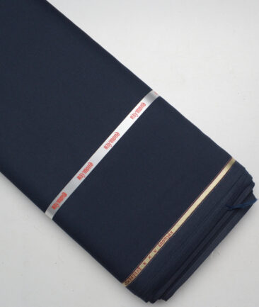 Raymond  Solids 20% Merino Wool Suiting Fabric (Dark Navy Blue)