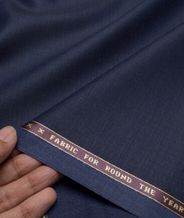 Raymond  Solids 20% Merino Wool Suiting Fabric (Dark Royal Blue)