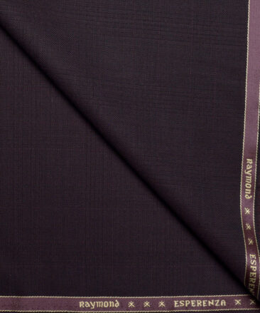 Raymond  Checks 20% Merino Wool Suiting Fabric (Dark Wine)