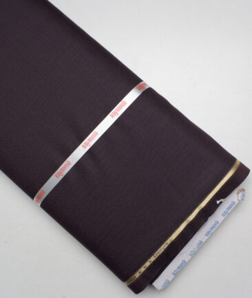 Raymond  Checks 20% Merino Wool Suiting Fabric (Dark Wine)