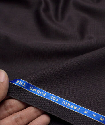 Raymond  Structured 20% Merino Wool Suiting Fabric (Dark Wine)