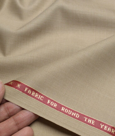 Raymond  Structured 20% Merino Wool Suiting Fabric (Fawn Beige)