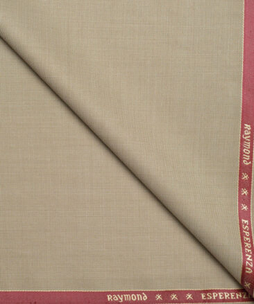 Raymond  Structured 20% Merino Wool Suiting Fabric (Fawn Beige)