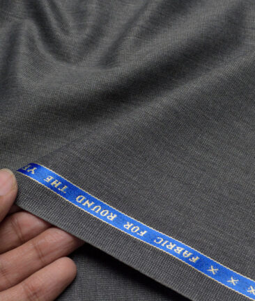 Raymond  Structured 20% Merino Wool Suiting Fabric (Grey)