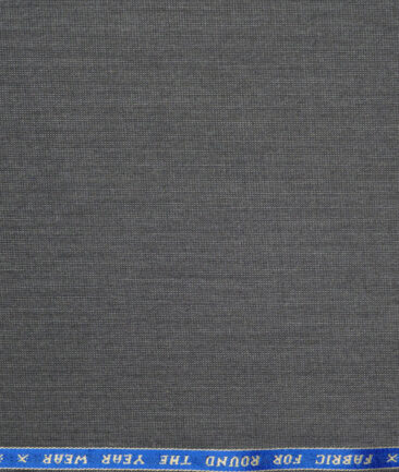 Raymond  Structured 20% Merino Wool Suiting Fabric (Grey)