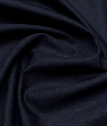 Raymond  Striped 20% Merino Wool Suiting Fabric (Dark Blue)
