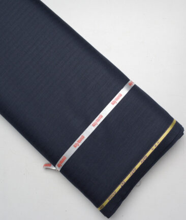 Raymond  Striped 20% Merino Wool Suiting Fabric (Dark Blue)