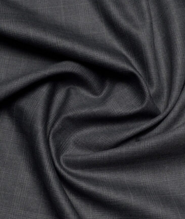 Raymond  Checks 20% Merino Wool Suiting Fabric (Dark Grey)