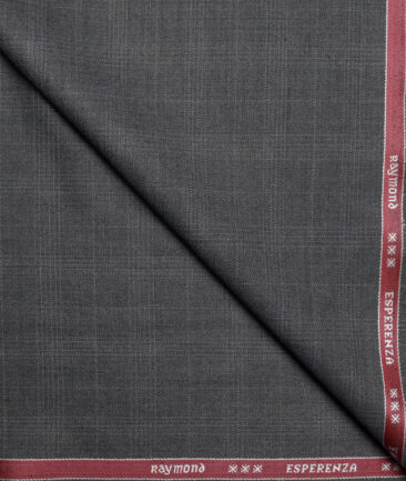 Raymond  Checks 20% Merino Wool Suiting Fabric (Dark Grey)