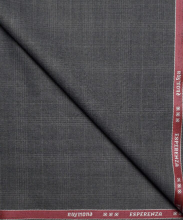Raymond  Checks 20% Merino Wool Suiting Fabric (Dark Grey)