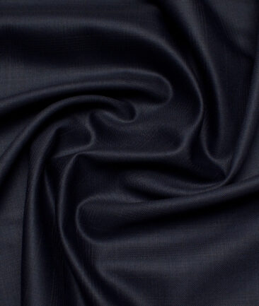Raymond  Checks 20% Merino Wool Suiting Fabric (Dark Navy Blue)