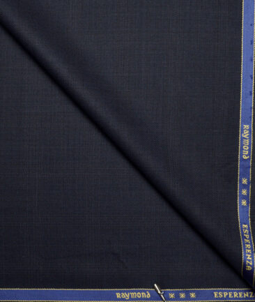 Raymond  Checks 20% Merino Wool Suiting Fabric (Dark Navy Blue)