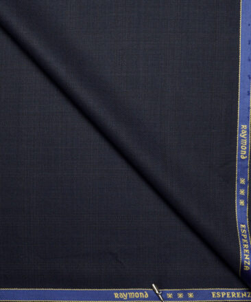 Raymond  Checks 20% Merino Wool Suiting Fabric (Dark Navy Blue)