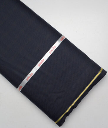 Raymond  Checks 20% Merino Wool Suiting Fabric (Dark Navy Blue)