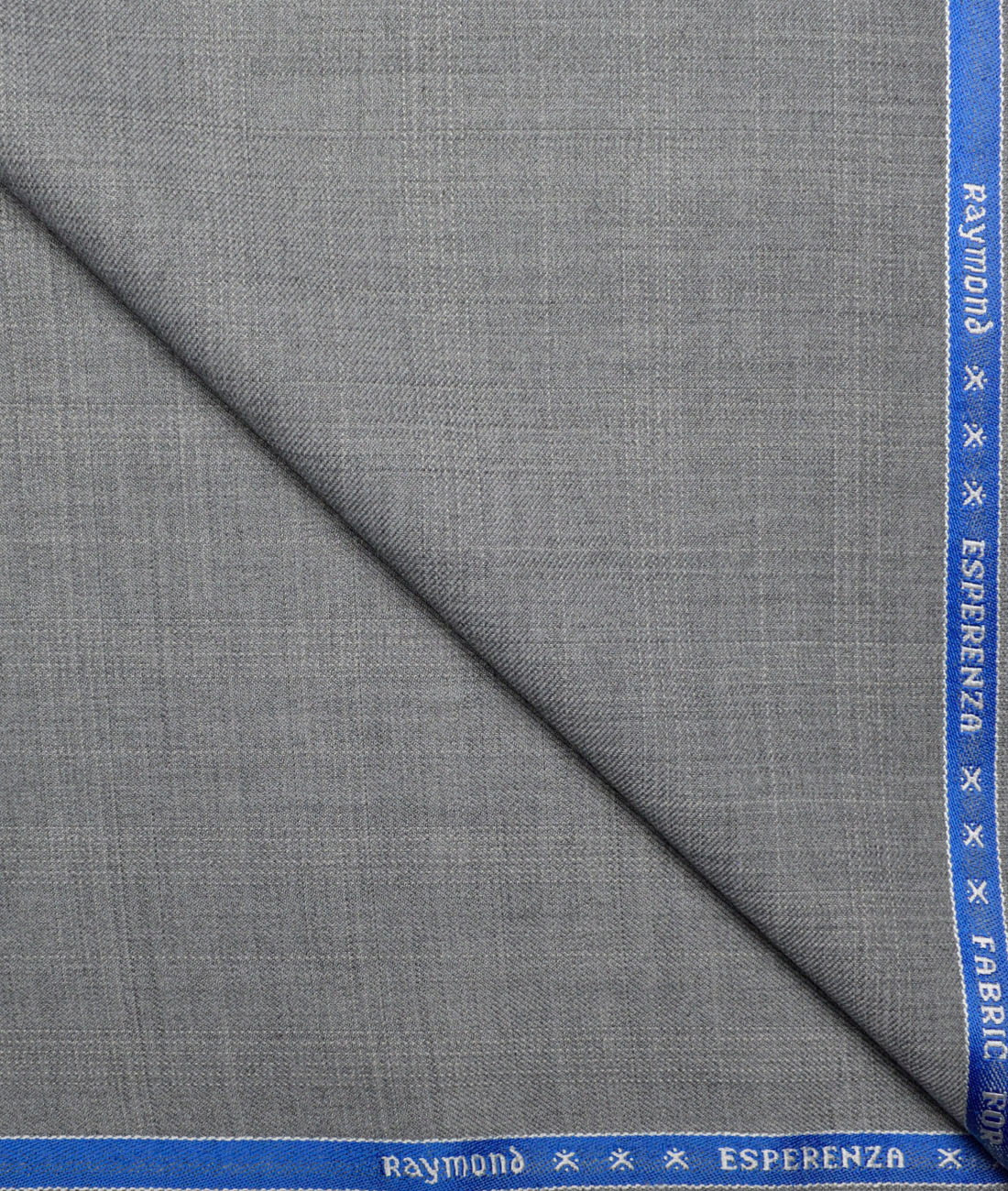 LSRAYWOOLTR107LGRYSLFCHK300AUG Raymond Checks 20% Merino Wool Suiting Fabric (Light Grey) - Image 1