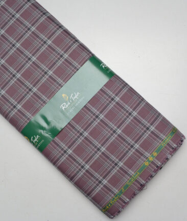 Reid & Taylor  Giza Cotton Checks Shirting Fabric (Opium Mauve)