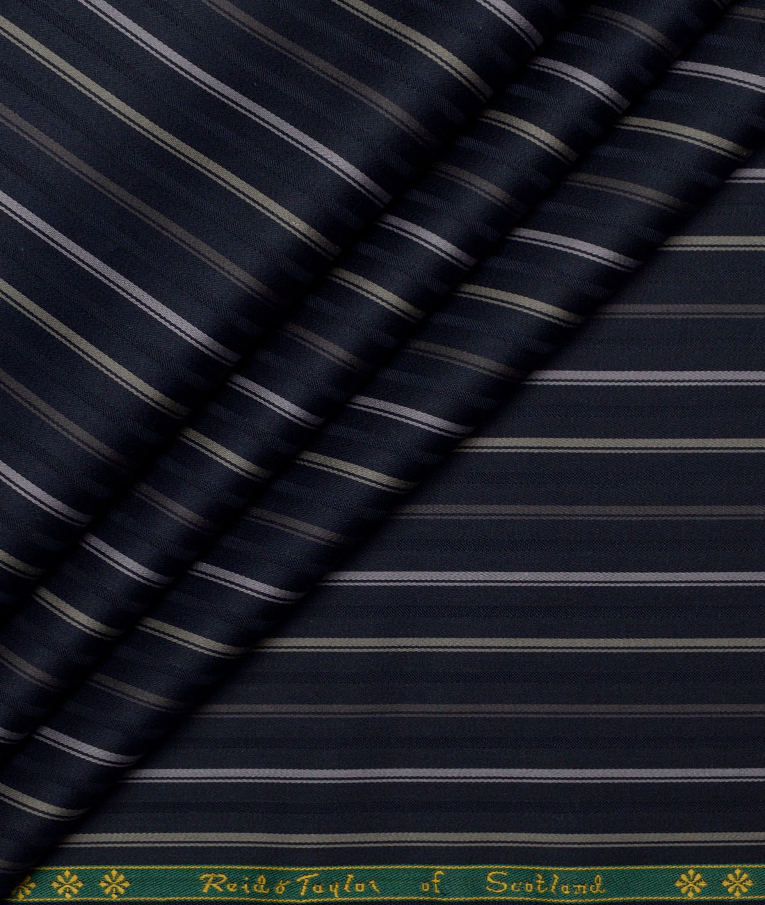 Reid & Taylor Giza Cotton Striped Shirting Fabric (Dark Navy Blue) Reid & Taylor Giza Cotton Striped Shirting Fabric (Dark Navy Blue)