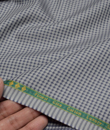 Reid & Taylor  Giza Cotton Structured Shirting Fabric (Light Grey)