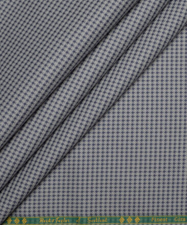 Reid & Taylor  Giza Cotton Structured Shirting Fabric (Light Grey)