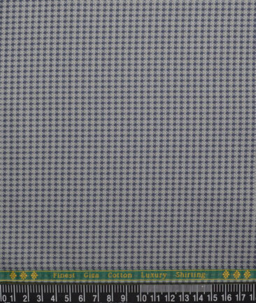 Reid & Taylor  Giza Cotton Structured Shirting Fabric (Light Grey)