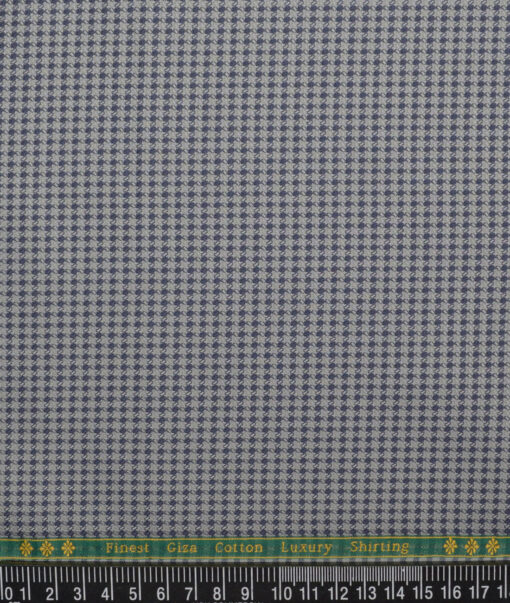 Reid & Taylor  Giza Cotton Structured Shirting Fabric (Light Grey)