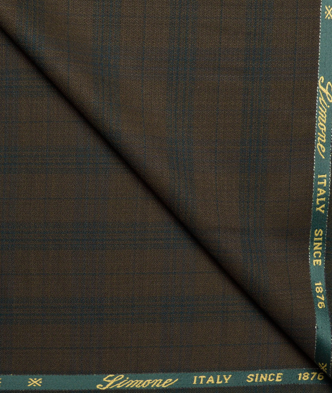 Simone Federico & Figli Italy Super 110's Checks 20% Merino Wool Suiting Fabric (Brown) Simone Federico & Figli Italy Super 110's Checks 20% Merino Wool Suiting Fabric (Brown)