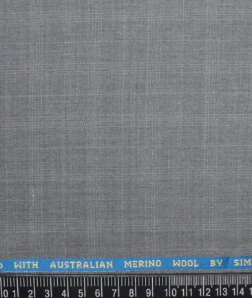 Simone Federico & Figli Italy Super 110's Checks 20% Merino Wool Suiting Fabric (Light Grey)
