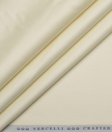 Vercelli Italy 2 Ply 100's Supima Cotton Solids Shirting Fabric (Cream)