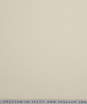 Vercelli Italy 2 Ply 100's Supima Cotton Solids Shirting Fabric (Cream)
