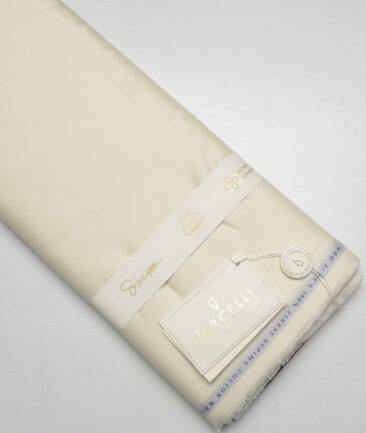 Vercelli Italy 2 Ply 100's Supima Cotton Solids Shirting Fabric (Cream)